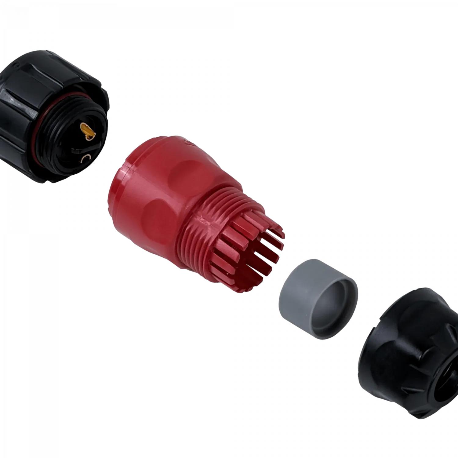Conector Circular YM-20 Soldable IP67 2-Pin Macho 2,5-4mm2 20A 3