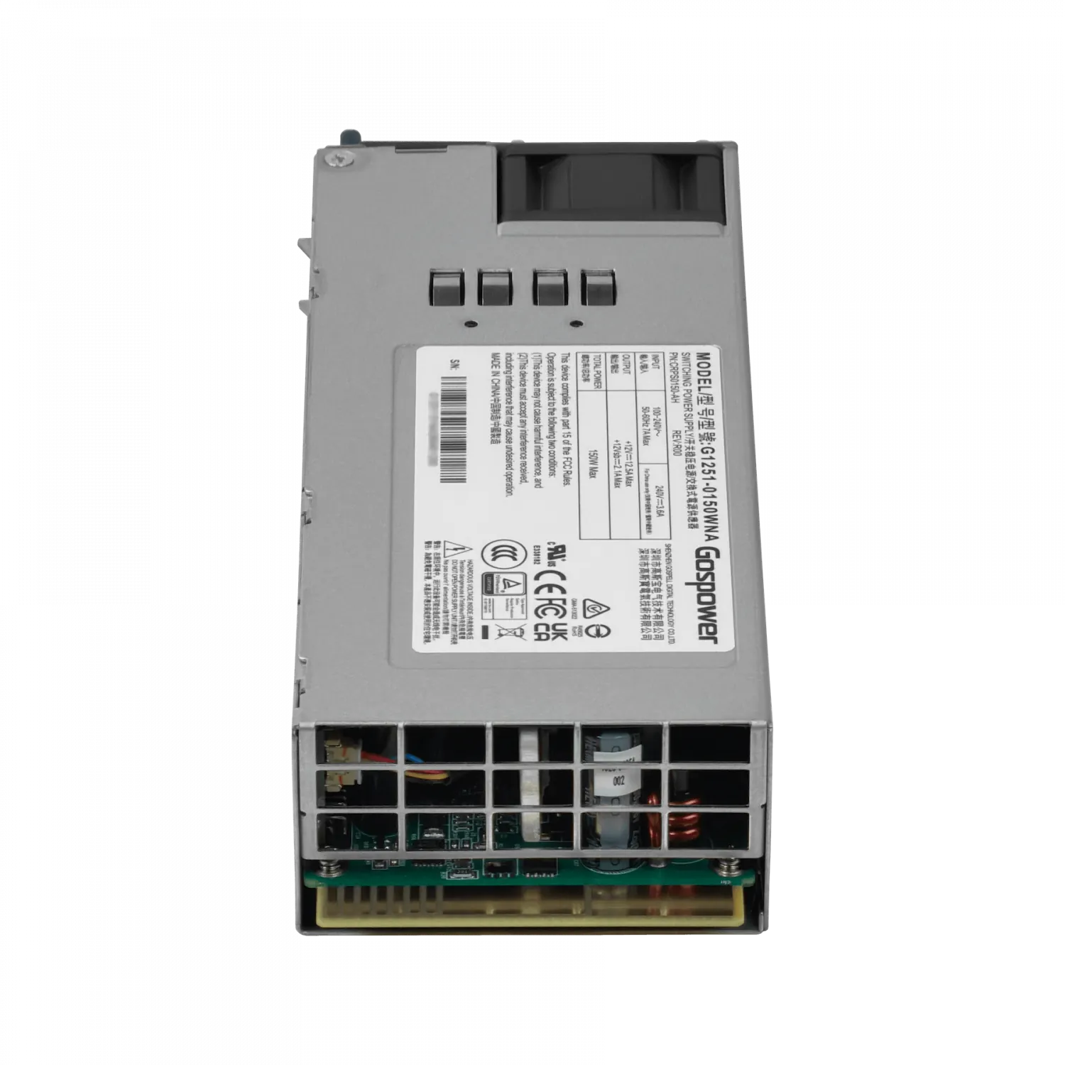 MIKROTIK Fuente Repuesto 150W p/CRS812-DDQ 100-240VAC C14 Hot-Swap 1