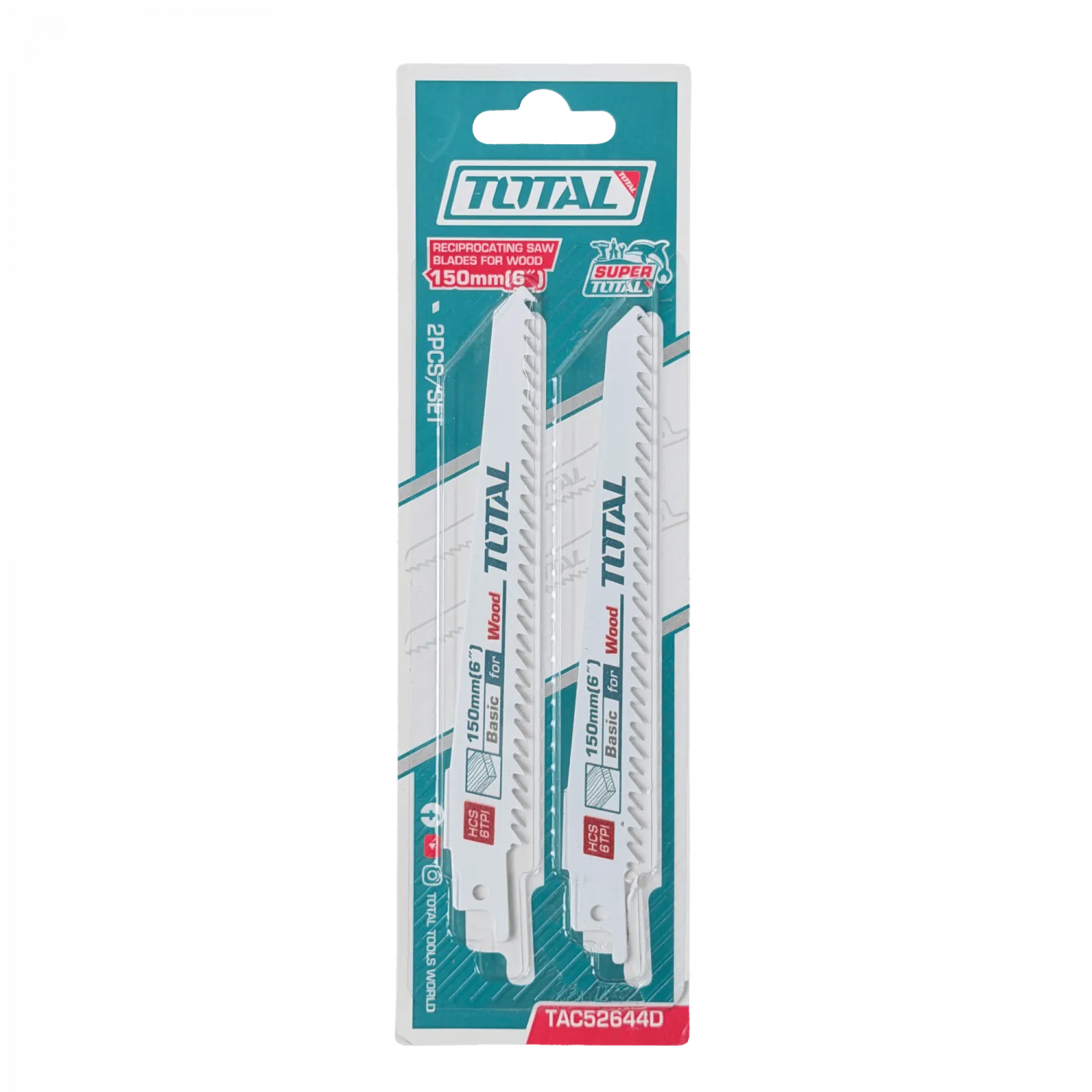 TOTAL Set de 2 Hojas de Sierra Sable para Madera 150mm TAC52644D 2