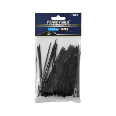 FERRETOOLS Negra 100x2,5mm 100-un Amarras Plasticas 3