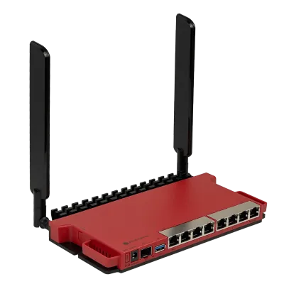 MIKROTIK 8-1000 1-SFP LCD USB L4 2,4GHz-1W-2x2 PoE L009UIGS-2HAXD-IN 1
