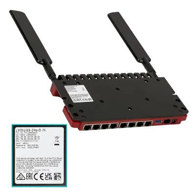 MIKROTIK 8-1000 1-SFP LCD USB L4 2,4GHz-1W-2x2 PoE L009UIGS-2HAXD-IN 5