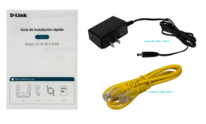 Router D-Link G403C 4G LTE Cat4 N300 WiFi 2.4GHz 4 Antenas 1 SIM 6