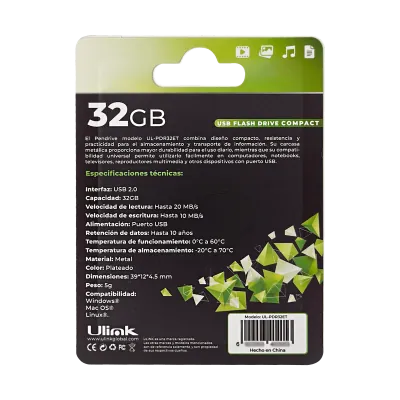 ULINK 32GB USB2.0 Pendrive mb/s Elite 3