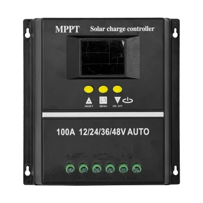 Regulador Carga MPPT Solar 2-USB-A 12/24/36/48V 100A FV-100V 2