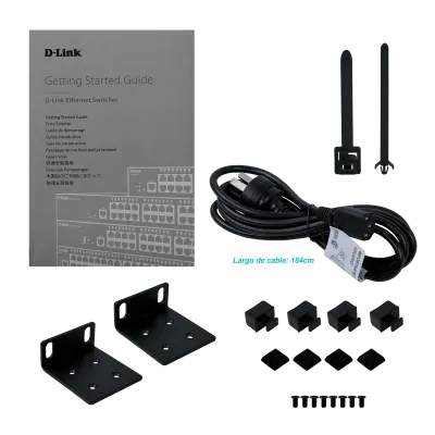 D-LINK 24-1000-POE48V(4-at/20-af) 4-SFP 193W tot Switch Smart Rack 5