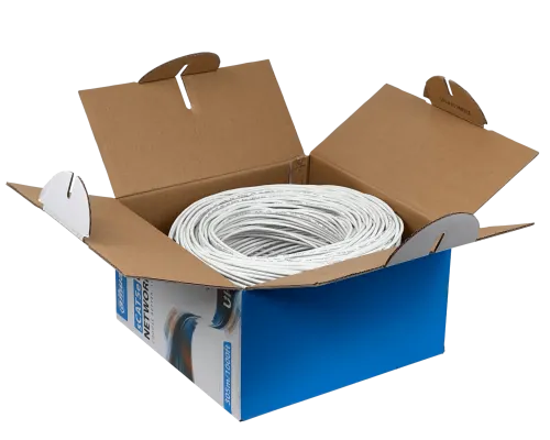 Caja Cable UTP Cat5e 305m Blanco Cobre 24AWG PVC Interior CPR Eca, Dahua 3