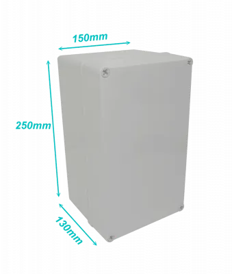 TIBOX 150x250x130mm Tapa Gris Caja Gris Plastica IP66 RoHS 2
