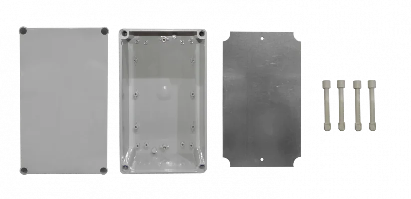 TIBOX 150x250x130mm Tapa Gris Caja Gris Plastica IP66 RoHS 3