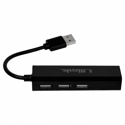 ULINK Negro 1-USB2.0 1-LAN-RJ45-Ethernet 10/100mbps HUB/3-USB2.0 2