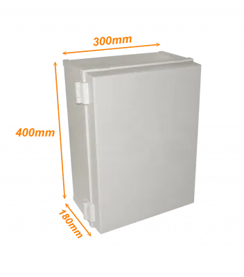 TIBOX 400x300x180mm Tablero Estanco Gris Plastico IP66 RoHS c/Placa 3