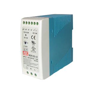 MEANWELL 12VDC 60W 5A Ajustable Ancho 42mm Riel DIN Fuente Poder