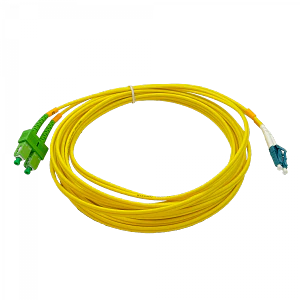 Jumper de Fibra Óptica SC/APC a LC/UPC Monomodo SM, Dúplex 9/125um, 5 metros