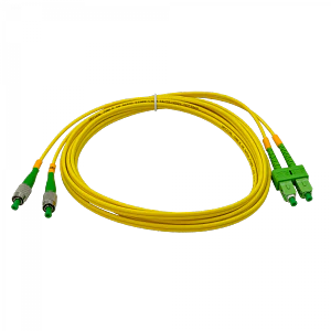 Cable fibra optica 3m SC/APC-FC/APC Monomodo SM Duplex Jumper 9/125um 3mm JFSAH3