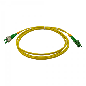 Jumper Cable Fibra 9/125um 2mt LC/APC-FC/APC MonoModo SM Duplex 