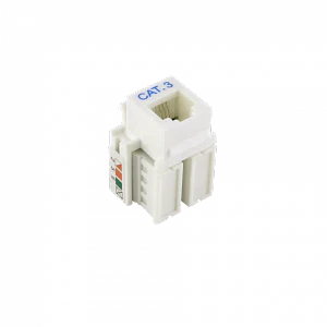 Keystone blanco Cat3 RJ11/RJ14 6P4C hembra punchable