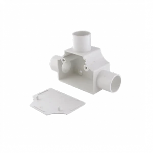 Tee con tapa para tubo PVC blanco derivación en T 20mm