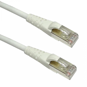 Cable patch Cat6 F/UTP blanco LSZH, 10m, inyectado, multifilar