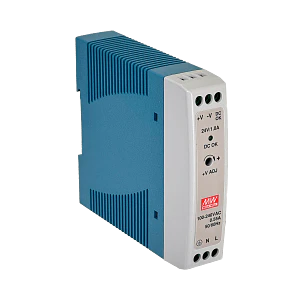 MEANWELL 24VDC 24W 1A Ajustable Ancho 24mm Riel DIN Fuente Poder