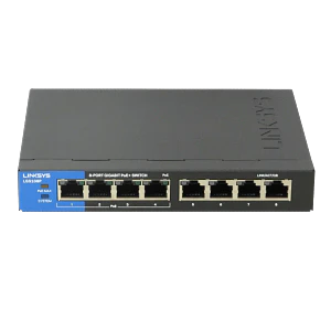 Switch Gigabit PoE de escritorio para empresas de 8 puertos Linksys LGS108P