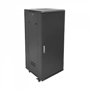 Rack 27U Ciego Fondo 60cm Ancho 19pulg Piso Ruedas Bandeja 30cm PDU