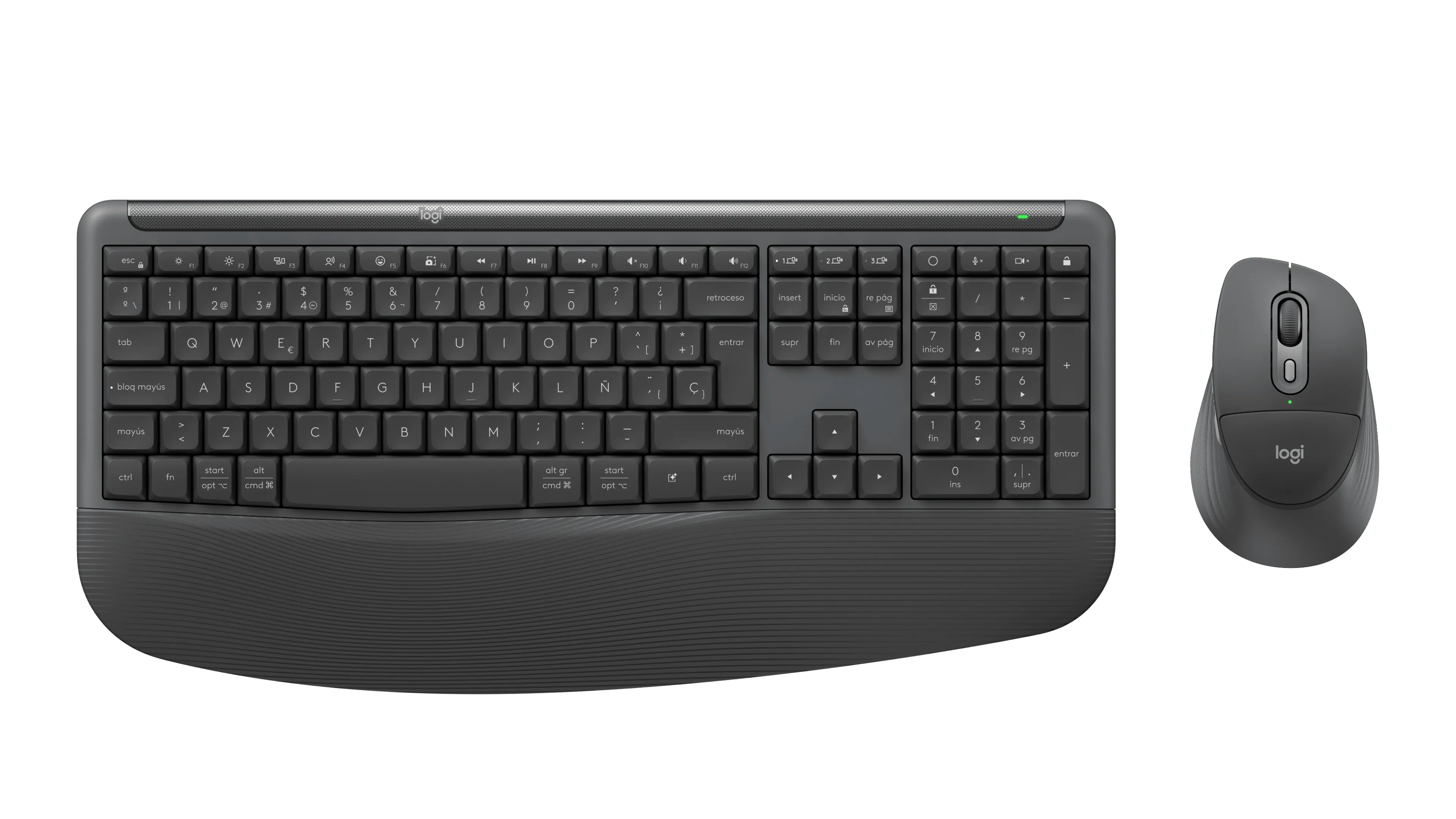 Combo Logitech Signature Comfort Plus MK880, Teclado y Mouse Inalámbricos, Bluetooth, Grafito 1