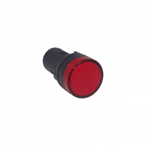 Rojo Luz Piloto LED 220VAC 20mm-diametro 28mm-cabeza 51mm-altura
