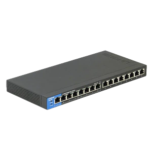 Switch Gigabit PoE+ de escritorio para empresas de 16 puertos Linksys LGS116P