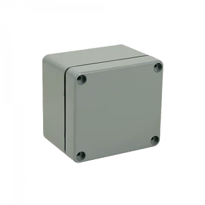 Caja 80x75x59mm IP66 Aluminio Grueso 4 Tornillos 2 Aletas