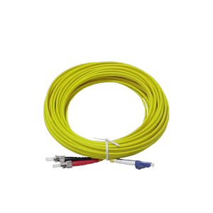 Jumper cable fibra 9/125um 3mm LSZH 10mt LC-ST/UPC monomodo SM dúplex
