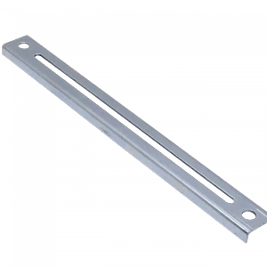 Barra Perfil Metálica Ranurada 40cm, 2 Perforaciones, Soporte CC-240, 400x40x14mm