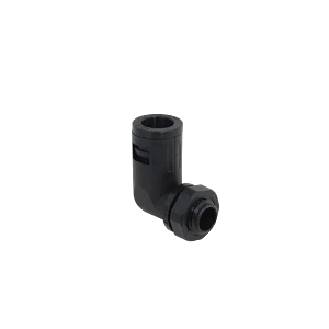 Prensa Estopa p/Conduit Flexible Plastico Negro 10mm Codo Salida Caja 