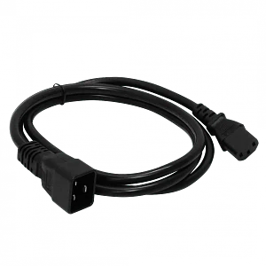 Cable poder C13 hembra 10A C20 macho 16A negro 1,5-1,8mt