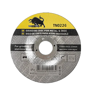 Disco desbaste metal 13300rpm 80m/s 115mm 6mm 22,23mm