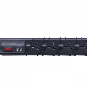 Alarg Rittig negro 4-Mult 2-USB5V 3mts 10A-250V 2200W piloto interrupt