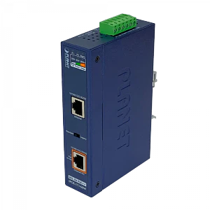 Inyector PoE+ Din-Rail, 60W, 802.3at, 2 RJ45, 48-56VDC, PLANET IPOE-171-60W