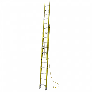 Escalera 3,6-7,5mt 140kg Telescopica Fibra de Vidrio 24 Peldano