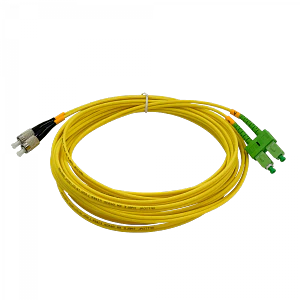Cable fibra optica 5m SC/APC-FC/UPC Monomodo SM Duplex Jumper 9/125um 3mm JFSAF5