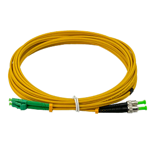 Jumper Cable Fibra 9/125um 3mm 5mt LC/APC-ST/APC MonoModo SM Duplex 