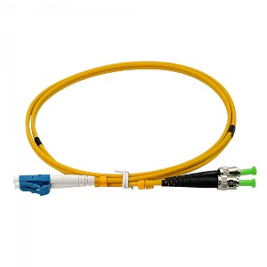 Jumper Cable Fibra 9/125um 3mm 1mt LC/UPC-ST/APC MonoModo SM Duplex 