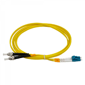 Jumper Cable Fibra 9/125um 3mm LSZH 2mt LC-ST/UPC MonoModo SM Duplex 