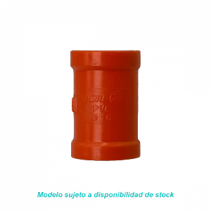 Copla PVC para tubo naranjo certificación SEC 16mm