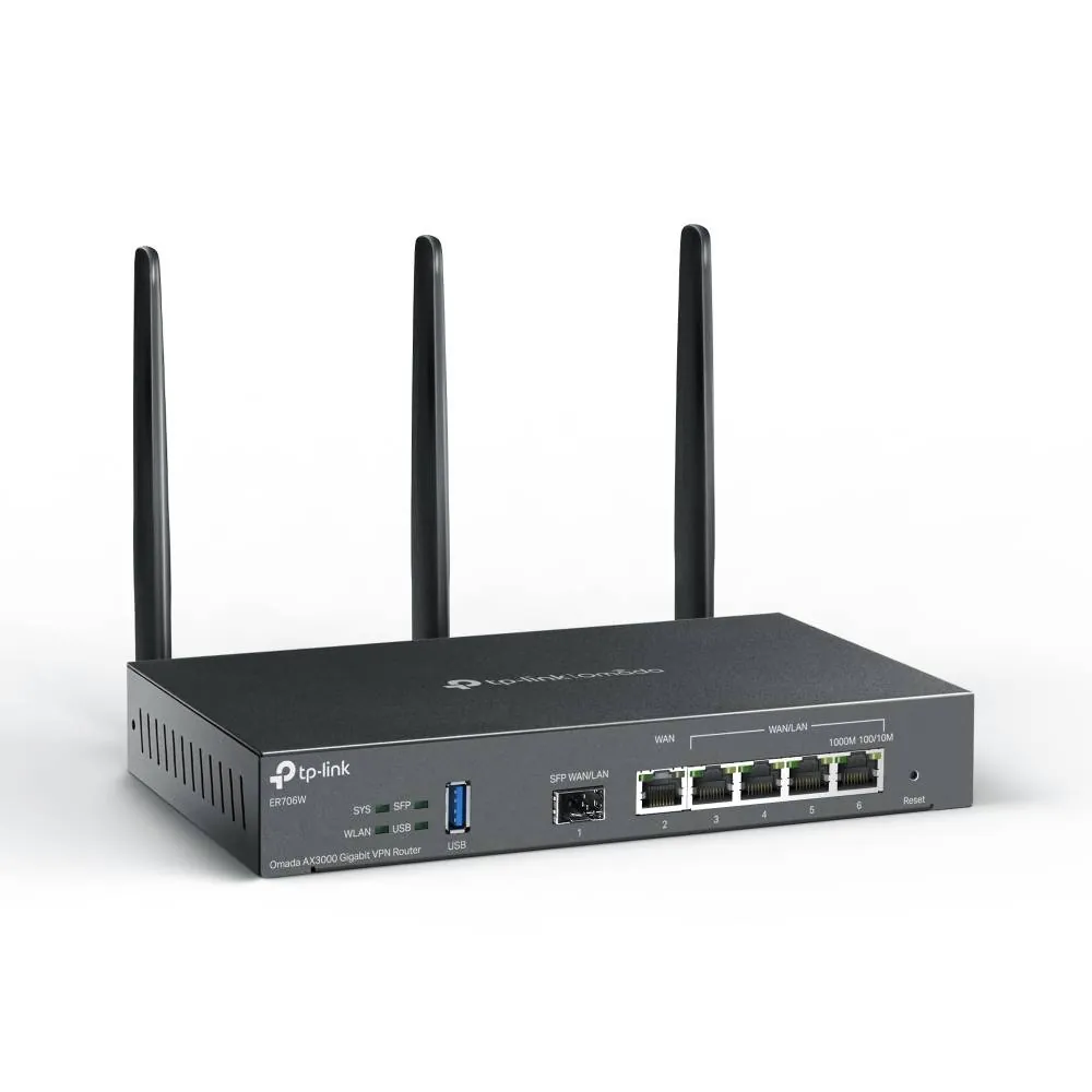 TP-LINK ER706W V1 - Enrutador inalámbrico conmutador de 4 puertos - 1GbE - Puertos WAN: 6 - Wi-Fi 6 3