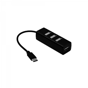 Hub USB 4 puertos USB2.0 conector USB-C cable 10cm