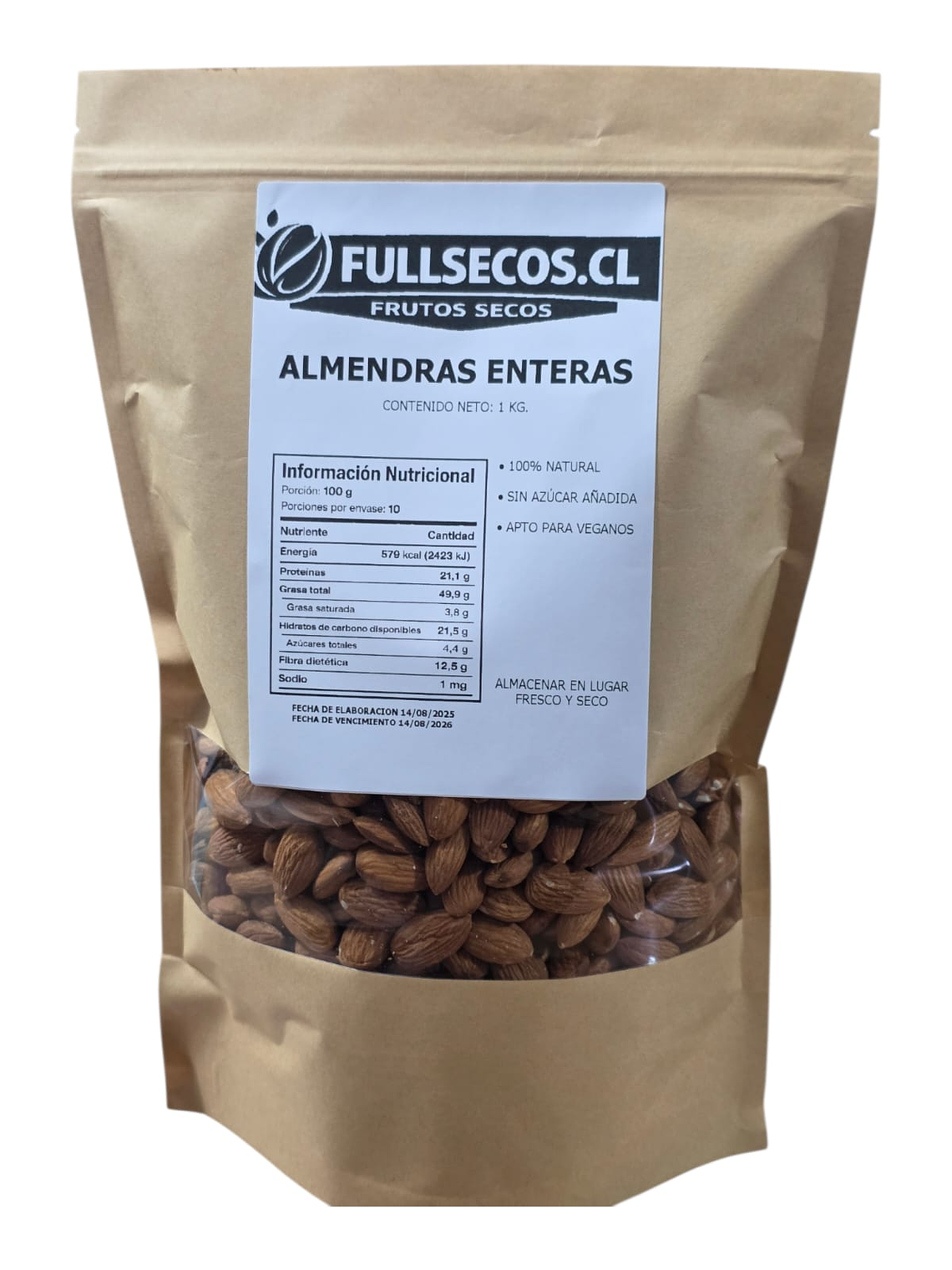 Almendras Enteras 1 Kilo. 1