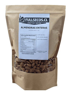 Almendras Enteras 1 Kilo.