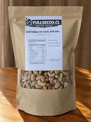 Castañas de Caju sin Sal 1 Kilo.