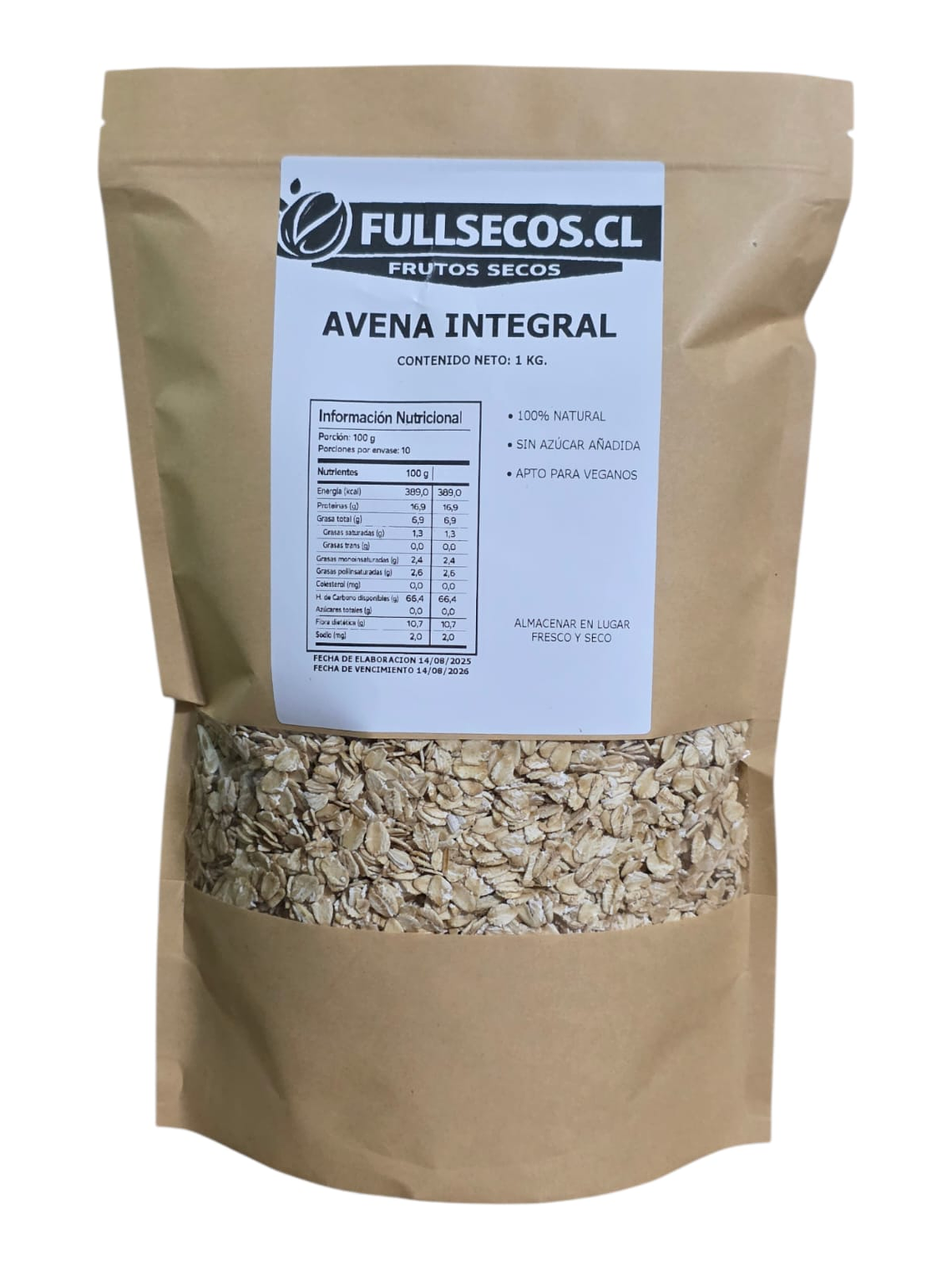 Avena Integral 1 Kilo. 2