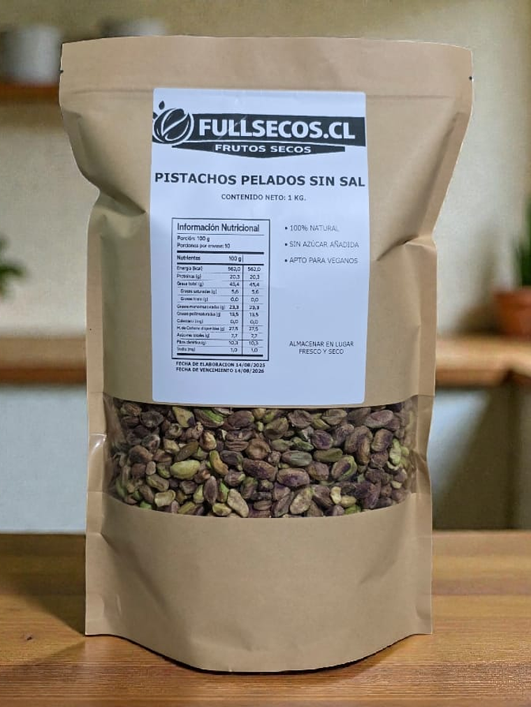 Pistachos Pelados sin Sal 1 Kilo. 3