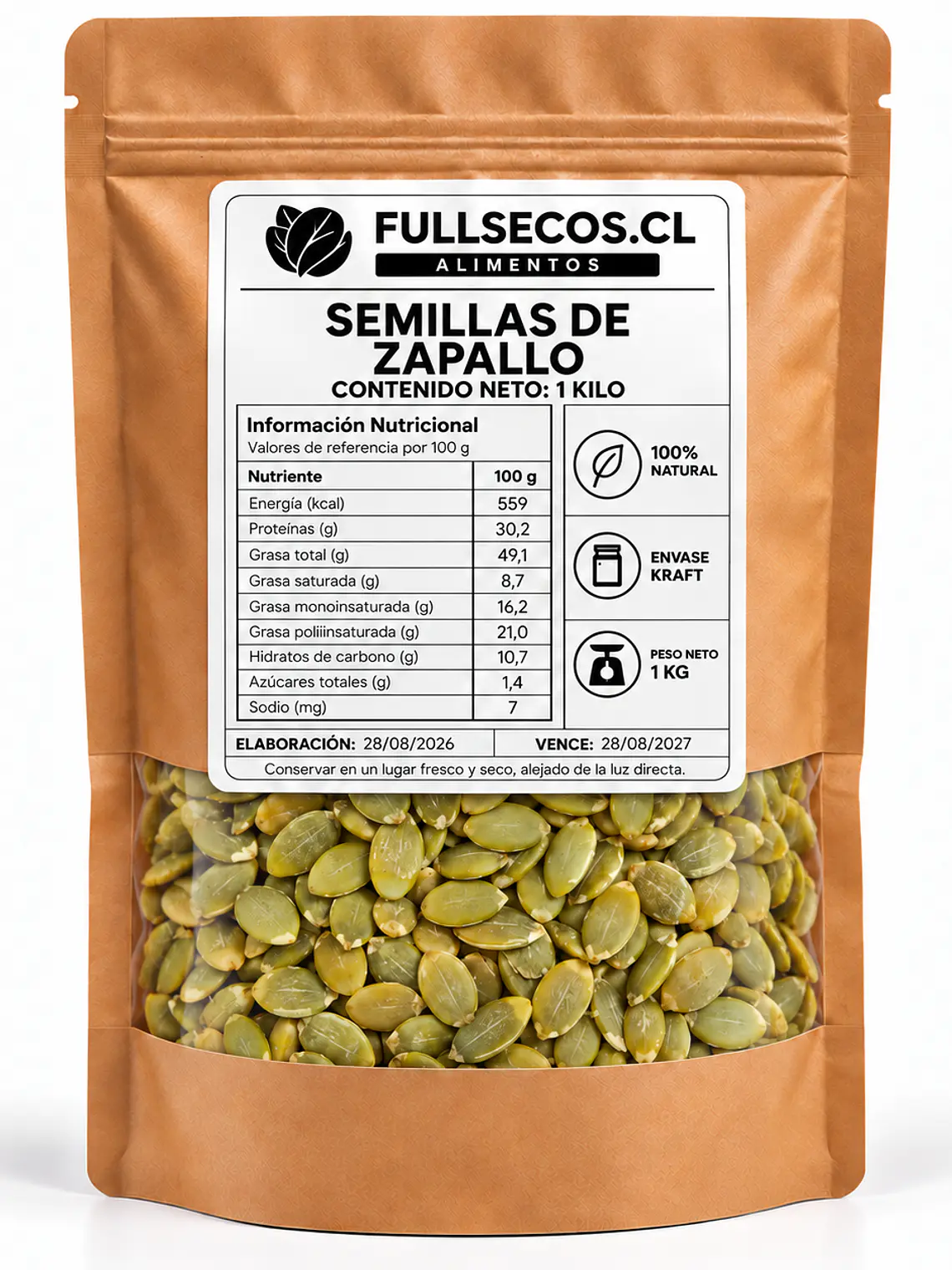 Semillas de Zapallo 1 Kilo. 1